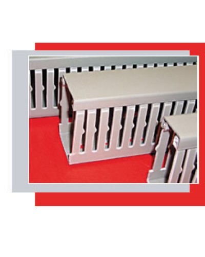 Короб перфорированный 80х60 мм (серый) Экопласт СР-Е64 в Абакане Кабель-канал Pintop.ru