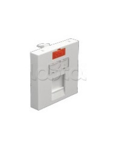 Лицевая панель информационной розетки, 1 вход, белый, 45 х 45 мм 2 модуля Экопласт (87013) в Абакане Аксессуары для кабель-канала Pintop.ru