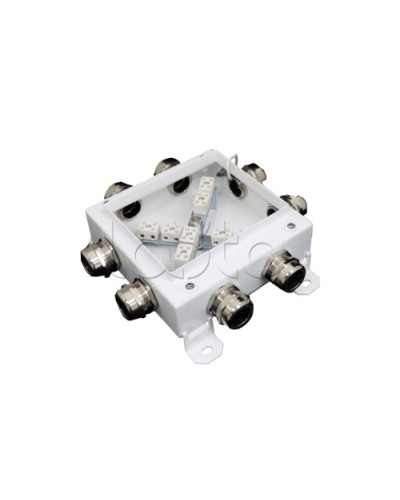 Коробка монтажная огнестойкая Гефест КМ-О (12к*6,0)-IP66 1212, 8 вводов 123х123х6 в Абакане Распределительные коробки Pintop.ru