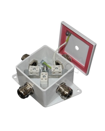 Коробка монтажная огнестойкая Гефест КМ-О (6к)-IP66, три ввода 80х80х68 в Абакане Распределительные коробки Pintop.ru