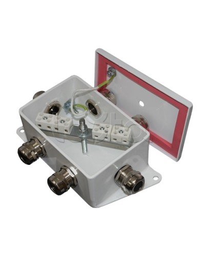 Коробка монтажная огнестойкая Гефест КМ-О (8к)-IP66-d, два ввода 120х80х68 в Абакане Распределительные коробки Pintop.ru