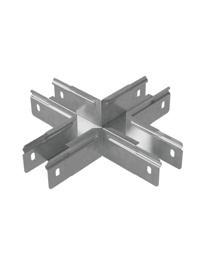 Х-разветвитель прямой 50х50 мм ПЛЮС HD85 КМ-профиль (PXDplus50-50 HD85) в Абакане Аксессуары для лотков Pintop.ru