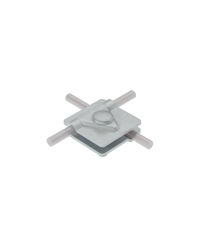 Универсальный соединитель для прутка Ø 5-10 мм с 2 пластинами 40х40 мм TD КМ-Профиль (2USM-D5-10 TD) в Абакане Аксессуары для лотков Pintop.ru