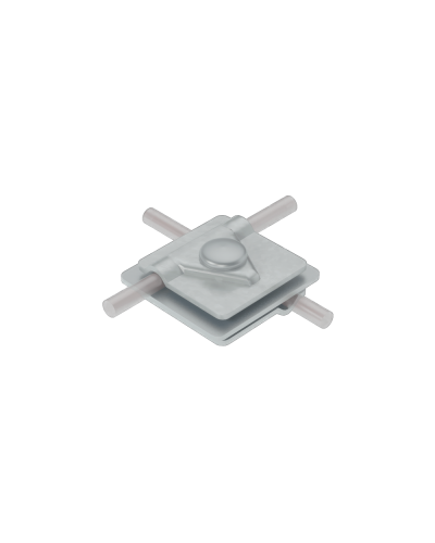 Универсальный соединитель для прутка Ø 5-10 мм с 3 пластинами 40х40 мм КМ-Профиль (3USM-D5-10) в Абакане Аксессуары для лотков Pintop.ru