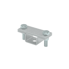 Универсальный держатель на мостовой опоре для полосы до 40 мм с 2 пластинами КМ-профиль (UDMO2-B40)