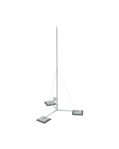 Вольностоящая молниеприемная мачта составная H5,1 м неразборное основание HD КМ-Профиль (TVMR-H5.1 HD) в Абакане Монтажные материалы Pintop.ru