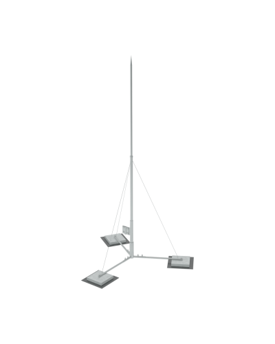 Вольностоящая молниеприемная мачта составная H5,1 м разборное основание HD КМ-Профиль (RTVMR-H5.1 HD) в Абакане Монтажные материалы Pintop.ru