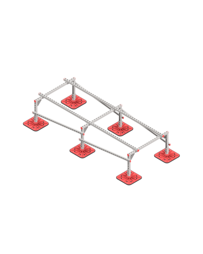 Опорная конструкция для установки оборудования TECHNORAPTOR FOOT 1000х2500 КМ-профиль (KM-TR-F-SSEI-1000-2500) в Абакане Системы видеонаблюдения Pintop.ru