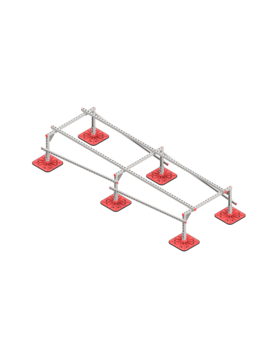 Опорная конструкция для установки оборудования TECHNORAPTOR FOOT 1000х3000 КМ-профиль (KM-TR-F-SSEI-1000-3000) в Абакане Системы видеонаблюдения Pintop.ru