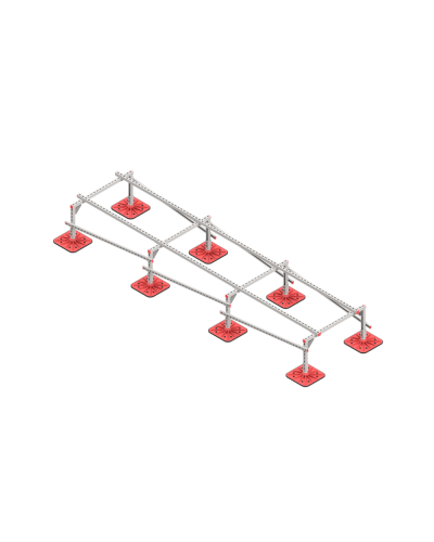 Опорная конструкция для установки оборудования TECHNORAPTOR FOOT 1000х4000 КМ-профиль (KM-TR-F-SSEI-1000-4000) в Абакане Системы видеонаблюдения Pintop.ru