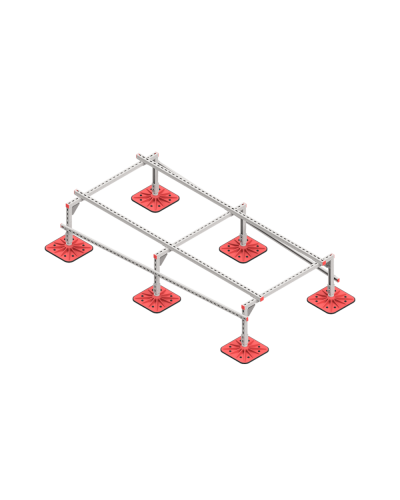 Опорная конструкция для установки оборудования TECHNORAPTOR FOOT 1200х2500 КМ-профиль (KM-TR-F-SSEI-1200-2500) в Абакане Системы видеонаблюдения Pintop.ru