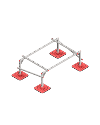 Опорная конструкция для установки оборудования TECHNORAPTOR FOOT 1500х1000 тип 1 КМ-профиль (KM-TR-F-SSEI-1500-1000-1) в Абакане Системы видеонаблюдения Pintop.ru