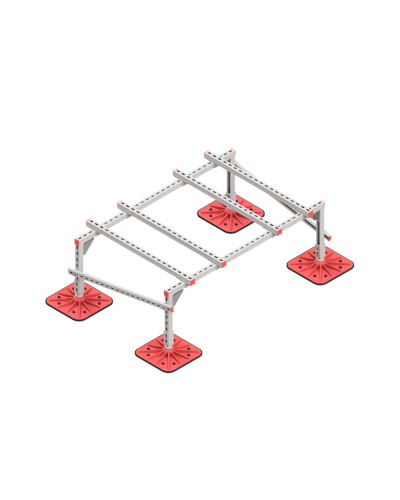 Опорная конструкция для установки оборудования TECHNORAPTOR FOOT 1500х1000 тип 2 КМ-профиль (KM-TR-F-SSEI-1500-1000-2) в Абакане Системы видеонаблюдения Pintop.ru
