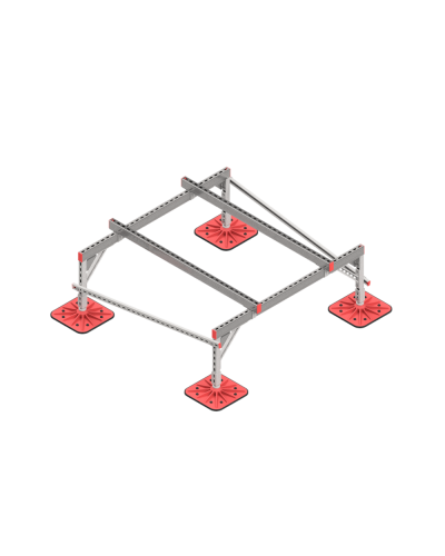 Опорная конструкция для установки оборудования TECHNORAPTOR FOOT 1500х1500 тип 2 КМ-профиль (KM-TR-F-SSEI-1500-1500-2) в Абакане Системы видеонаблюдения Pintop.ru