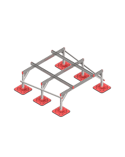 Опорная конструкция для установки оборудования TECHNORAPTOR FOOT 1500х1500 тип 3 КМ-профиль (KM-TR-F-SSEI-1500-1500-3) в Абакане Системы видеонаблюдения Pintop.ru