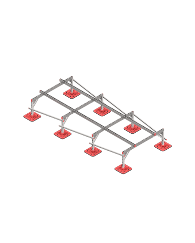 Опорная конструкция для установки оборудования TECHNORAPTOR FOOT 1500х3500 КМ-профиль (KM-TR-F-SSEI-1500-3500) в Абакане Системы видеонаблюдения Pintop.ru