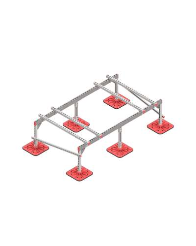 Опорная конструкция для установки оборудования TECHNORAPTOR FOOT 2000х1200 КМ-профиль (KM-TR-F-SSEI-2000-1200) в Абакане Системы видеонаблюдения Pintop.ru
