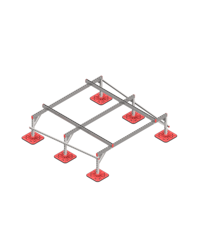 Опорная конструкция для установки оборудования TECHNORAPTOR FOOT 2000х2000 КМ-профиль (KM-TR-F-SSEI-2000-2000) в Абакане Системы видеонаблюдения Pintop.ru