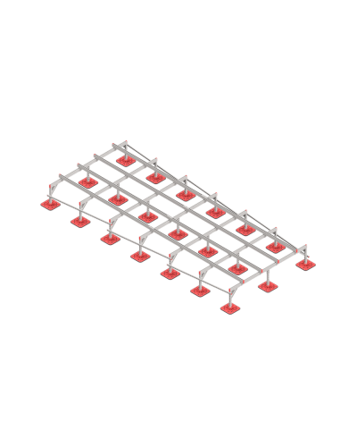 Опорная конструкция для установки оборудования TECHNORAPTOR FOOT 2500х6000 КМ-профиль (KM-TR-F-SSEI-2500-6000) в Абакане Системы видеонаблюдения Pintop.ru