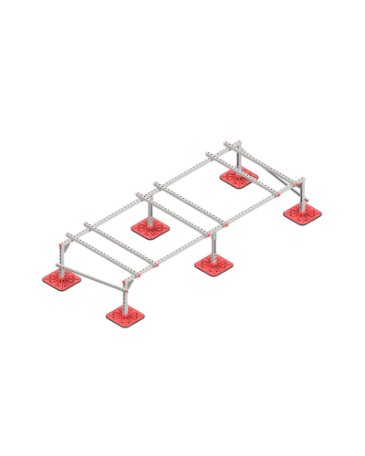 Опорная конструкция для установки оборудования TECHNORAPTOR FOOT 3000х1200 тип 2 КМ-профиль (KM-TR-F-SSEI-3000-1200-2) в Абакане Системы видеонаблюдения Pintop.ru