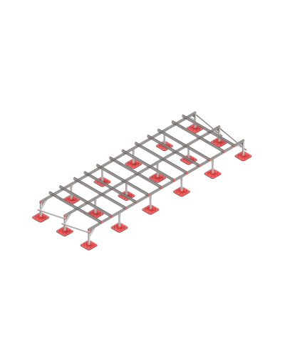 Опорная конструкция для установки оборудования TECHNORAPTOR FOOT 6000х2000 КМ-профиль (KM-TR-F-SSEI-6000-2000) в Абакане Системы видеонаблюдения Pintop.ru