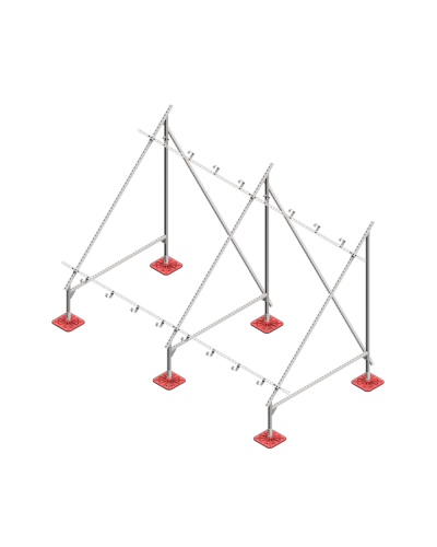 Опорная конструкция для установки нескольких солнечных панелей/коллекторов TECHNORAPTOR FOOT КМ-профиль (KM-TR-F-SSfMMPI-C) в Абакане Системы видеонаблюдения Pintop.ru