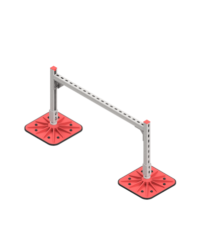 Опорная конструкция для горизонтальных прямоугольных воздуховодов и металлических лотков кабеленесущих систем TECHNORAPTOR FOOT 1000х500 HD КМ-профиль (KM-TR-F-SSHRAD-1000-500 HD) в Абакане Системы видеонаблюдения Pintop.ru