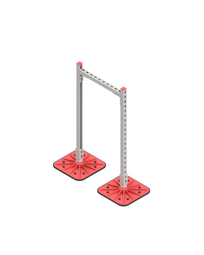 Опорная конструкция для горизонтальных прямоугольных воздуховодов и металлических лотков кабеленесущих систем TECHNORAPTOR FOOT 500х1000 HD КМ-профиль (KM-TR-F-SSHRAD-500-1000 HD) в Абакане Системы видеонаблюдения Pintop.ru