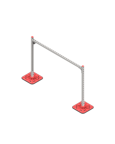 Опорная конструкция для горизонтальных прямоугольных воздуховодов и металлических лотков кабеленесущих систем TECHNORAPTOR FOOT 1500х1000 HD КМ-профиль (KM-TR-F-SSHRAD-1500-1000 HD) в Абакане Системы видеонаблюдения Pintop.ru