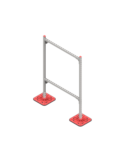 Опорная конструкция для горизонтальных прямоугольных воздуховодов и металлических лотков кабеленесущих систем TECHNORAPTOR FOOT 1000х1500 HD КМ-профиль (KM-TR-F-SSHRAD-1000-1500 HD) в Абакане Системы видеонаблюдения Pintop.ru