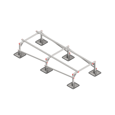 Опорная конструкция для установки оборудования TECHNORAPTOR STEELFOOT 1000х2500 КМ-профиль (KM-TR-STF-SSEI-1000-2500)