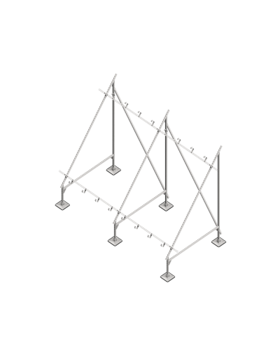 Опорная конструкция для установки нескольких солнечных панелей/коллекторов TECHNORAPTOR STEELFOOT HD КМ-профиль (KM-TR-STF-SSfMMPI-C HD) в Абакане Системы видеонаблюдения Pintop.ru