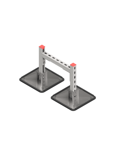 Опорная конструкция для горизонтальных прямоугольных воздуховодов и металлических лотков кабеленесущих систем TECHNORAPTOR STEELFOOT 350х500 КМ-профиль (KM-TR-STF-SSHRAD-350-500) в Абакане Системы видеонаблюдения Pintop.ru