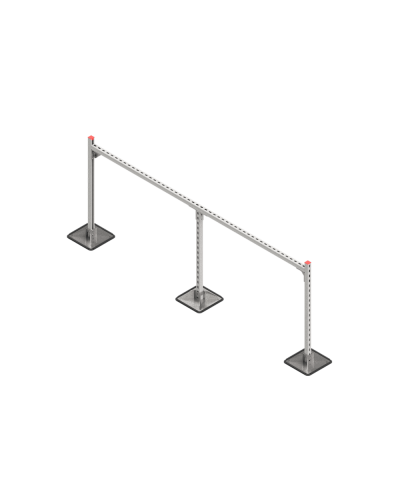 Опорная конструкция для горизонтальных прямоугольных воздуховодов и металлических лотков кабеленесущих систем TECHNORAPTOR STEELFOOT 2500х1000 КМ-профиль (KM-TR-STF-SSHRAD-2500-1000) в Абакане Системы видеонаблюдения Pintop.ru