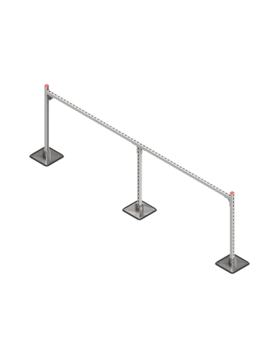 Опорная конструкция для горизонтальных прямоугольных воздуховодов и металлических лотков кабеленесущих систем TECHNORAPTOR STEELFOOT 3000х1000 КМ-профиль (KM-TR-STF-SSHRAD-3000-1000) в Абакане Системы видеонаблюдения Pintop.ru