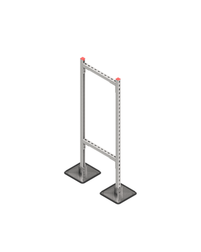 Опорная конструкция для горизонтальных прямоугольных воздуховодов и металлических лотков кабеленесущих систем TECHNORAPTOR STEELFOOT 500х1500 КМ-профиль (KM-TR-STF-SSHRAD-500-1500) в Абакане Системы видеонаблюдения Pintop.ru