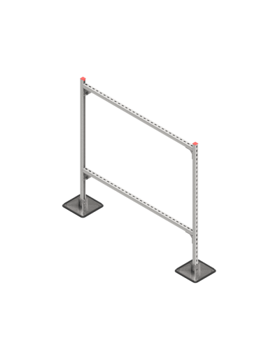 Опорная конструкция для горизонтальных прямоугольных воздуховодов и металлических лотков кабеленесущих систем TECHNORAPTOR STEELFOOT 1500х1500 КМ-профиль (KM-TR-STF-SSHRAD-1500-1500) в Абакане Системы видеонаблюдения Pintop.ru