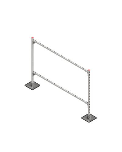 Опорная конструкция для горизонтальных прямоугольных воздуховодов и металлических лотков кабеленесущих систем TECHNORAPTOR STEELFOOT 2000х1500 КМ-профиль (KM-TR-STF-SSHRAD-2000-1500) в Абакане Системы видеонаблюдения Pintop.ru