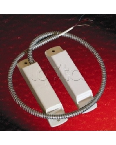 Извещатель охранный точечный магнитоконтактный взрывозащищенный Магнито-Контакт Аякс исп.10 (ИО 102-26/В) из антистатичного пластика черн. цвета (металлорукав из нерж. стали) в Абакане Извещатели охранные (Ex) Pintop.ru