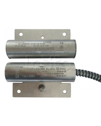 Извещатель охранный точечный магнитоконтактный взрывозащищённый Магнито-контакт Ех ИО102 Al исп.300 вывод с магнитом М-200 1Ex d IIC T6 Gb (кабель 2х0,75) в Абакане Извещатели охранные (Ex) Pintop.ru