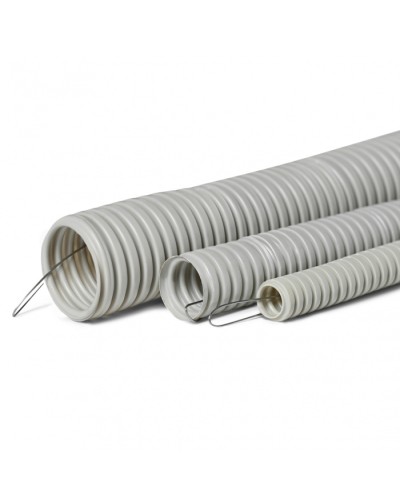 Труба гофр. тяжелая самозатух. ТГТ СЗПВХ 20 мм с зондом (100 м) ПожТехКабель 710-002 в Абакане Труба гофрированная Pintop.ru