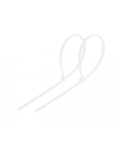 Стяжка нейлоновая неоткрывающаяся, безгалогенная (halogen free) 300x4мм, белая (100 шт) в Абакане Стяжки-хомуты Pintop.ru