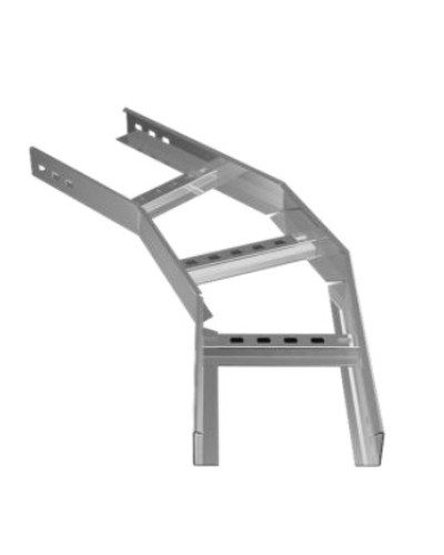 Угол горизонтальный 45° 300х100 (1,2) для лестничного лотка ПожТехКабель (650-320) в Абакане Кабельные лотки Pintop.ru