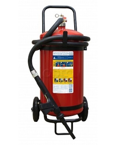 Огнетушитель ПОЖТЕХНИКА ОВП-40(з) МИГ зимний (ФторПАВ) на съемн.тележке с перекр. стволом (баллон 50 л, ОТВ 40 л) в Абакане Огнетушители Pintop.ru