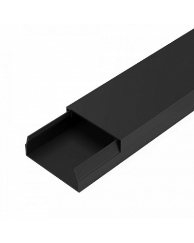 Кабель-канал черный 2-й замок в п/э 40х16 мм (30 м/уп) Промрукав (PR03.0214) в Абакане Огнестойкие кабельные линии Pintop.ru