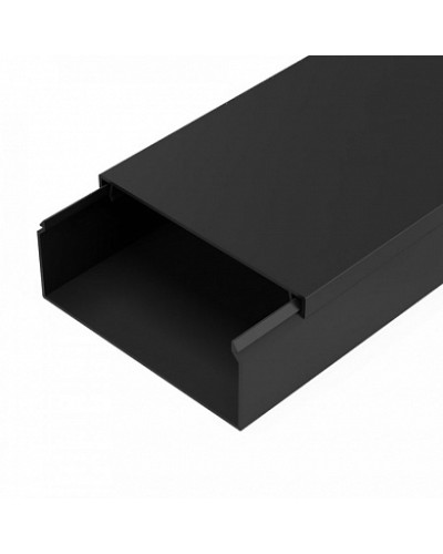 Кабель-канал черный 2-й замок в п/э 100х40 мм (8 м/уп) Промрукав (PR03.0221) в Абакане Огнестойкие кабельные линии Pintop.ru