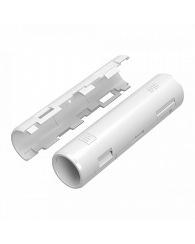 Муфта разборная d16 мм белая (100шт/1200шт уп/кор) Промрукав (PR13.0417) в Абакане Повороты, муфты, тройники Pintop.ru