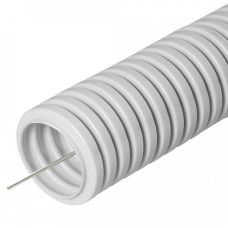 Труба гофрированная ПВХ сверхтяжелая 1100 Н серая с/з д20 (50м/уп) Промрукав (PR.0120325)