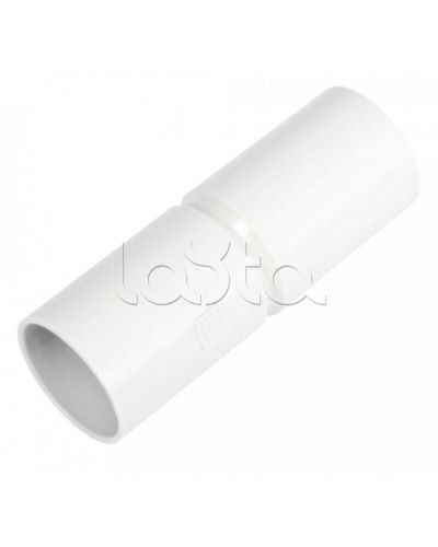 Патрубок-муфта белая д25 (40шт/480шт уп/кор) Промрукав (PR.01725б) в Абакане Повороты, муфты, тройники Pintop.ru