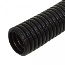 Труба гофрированная ПП лёгкая 350 Н безгалогенная (HF) разрезная черная д20 (100м/4800м уп/пал) Промрукав PR02.0064
